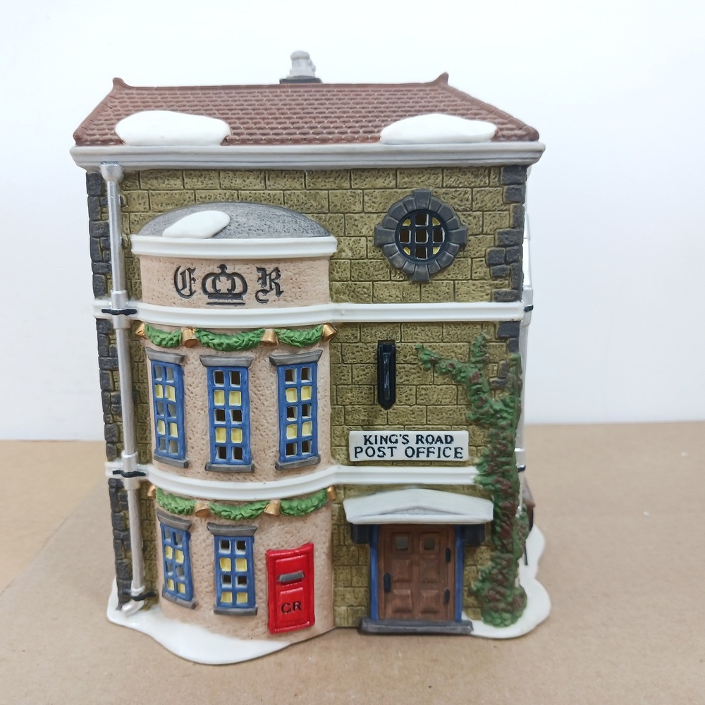 Dept 56 Dickens Village Kings Road Post Office 5801-7 Porcelain Christmas House